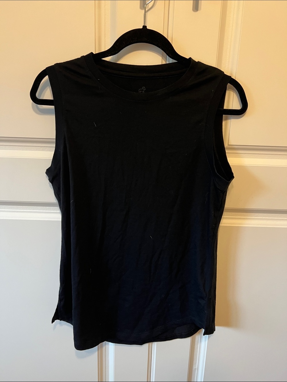 Woolx Bella Tunic Merino Tank, Black, M